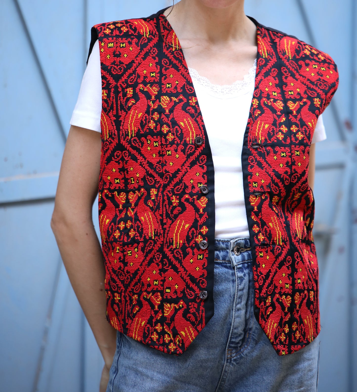 Vest with Palestinian Tatreez