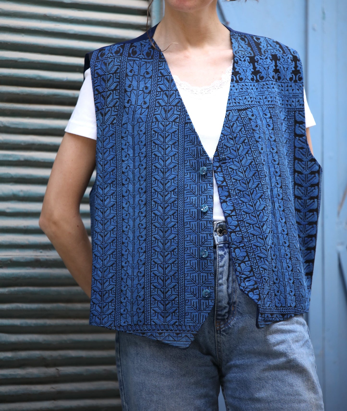 Vest with Palestinian Tatreez