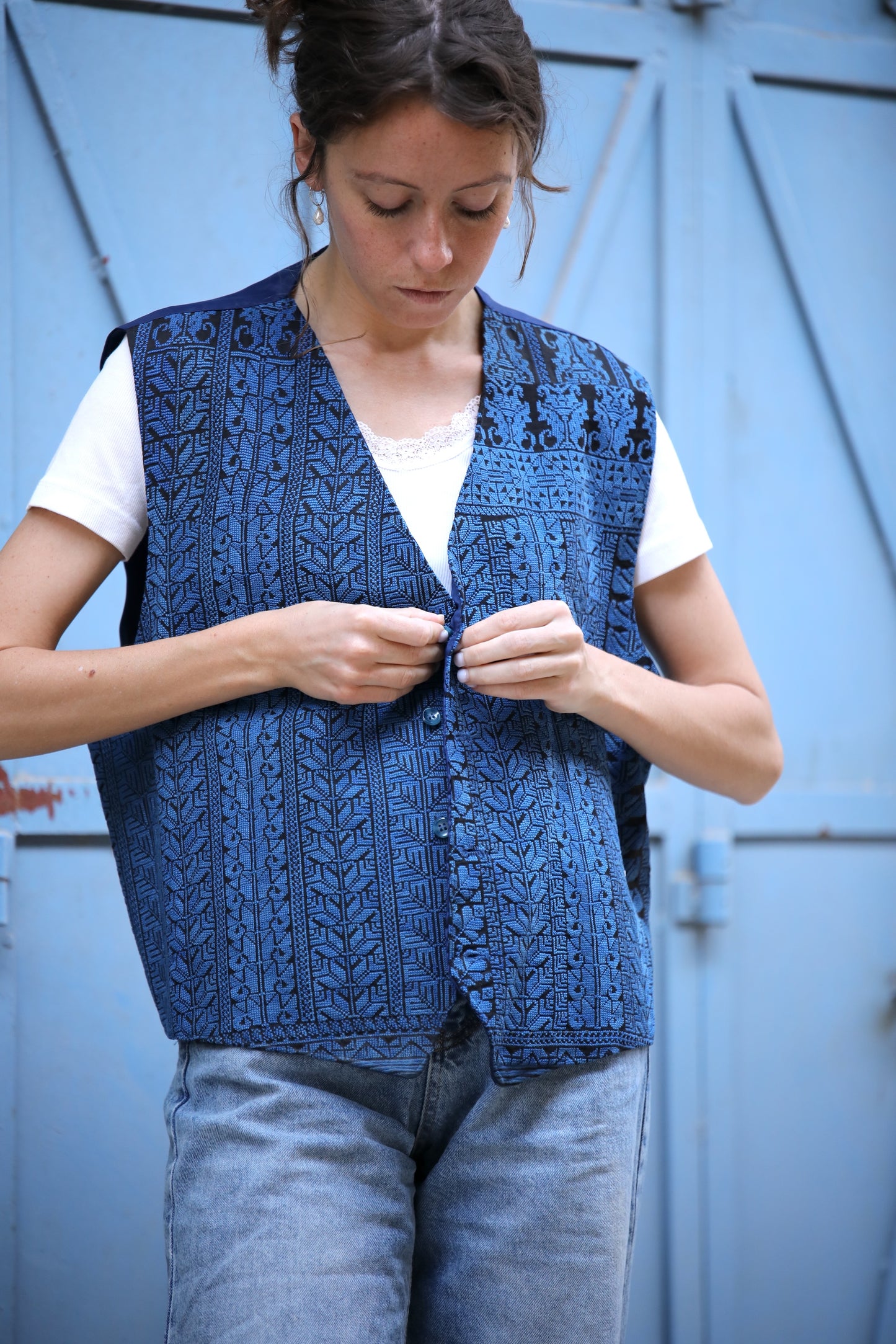 Vest with Palestinian Tatreez