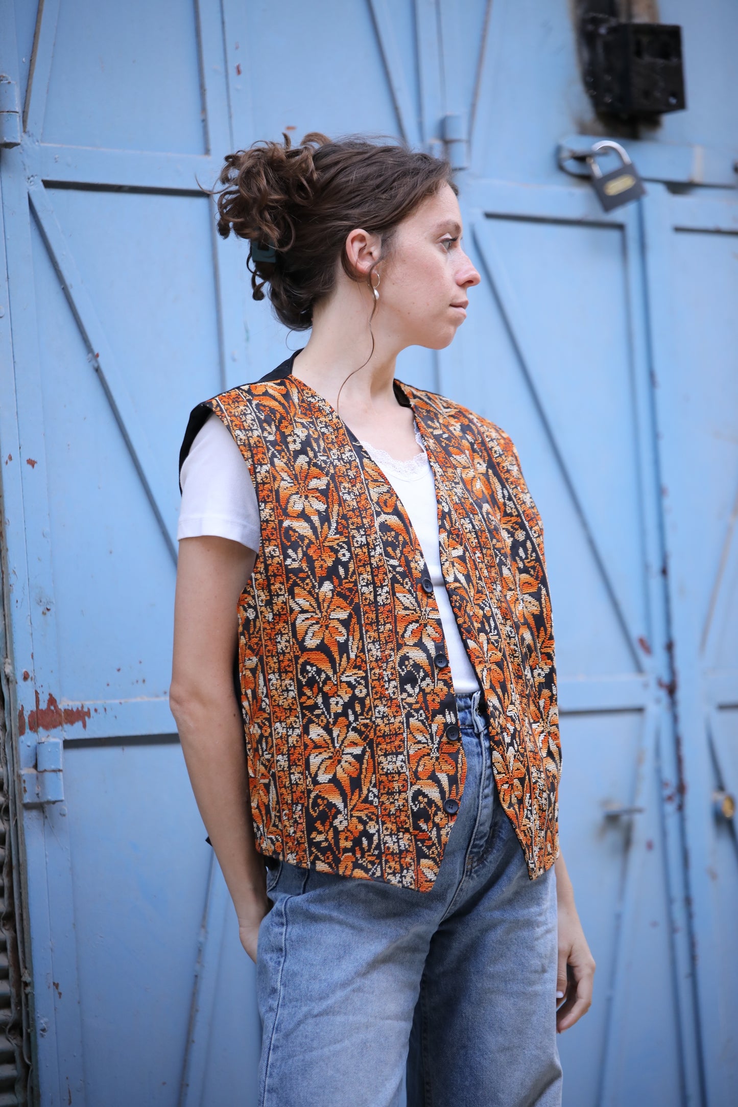 Vest with Palestinian Tatreez