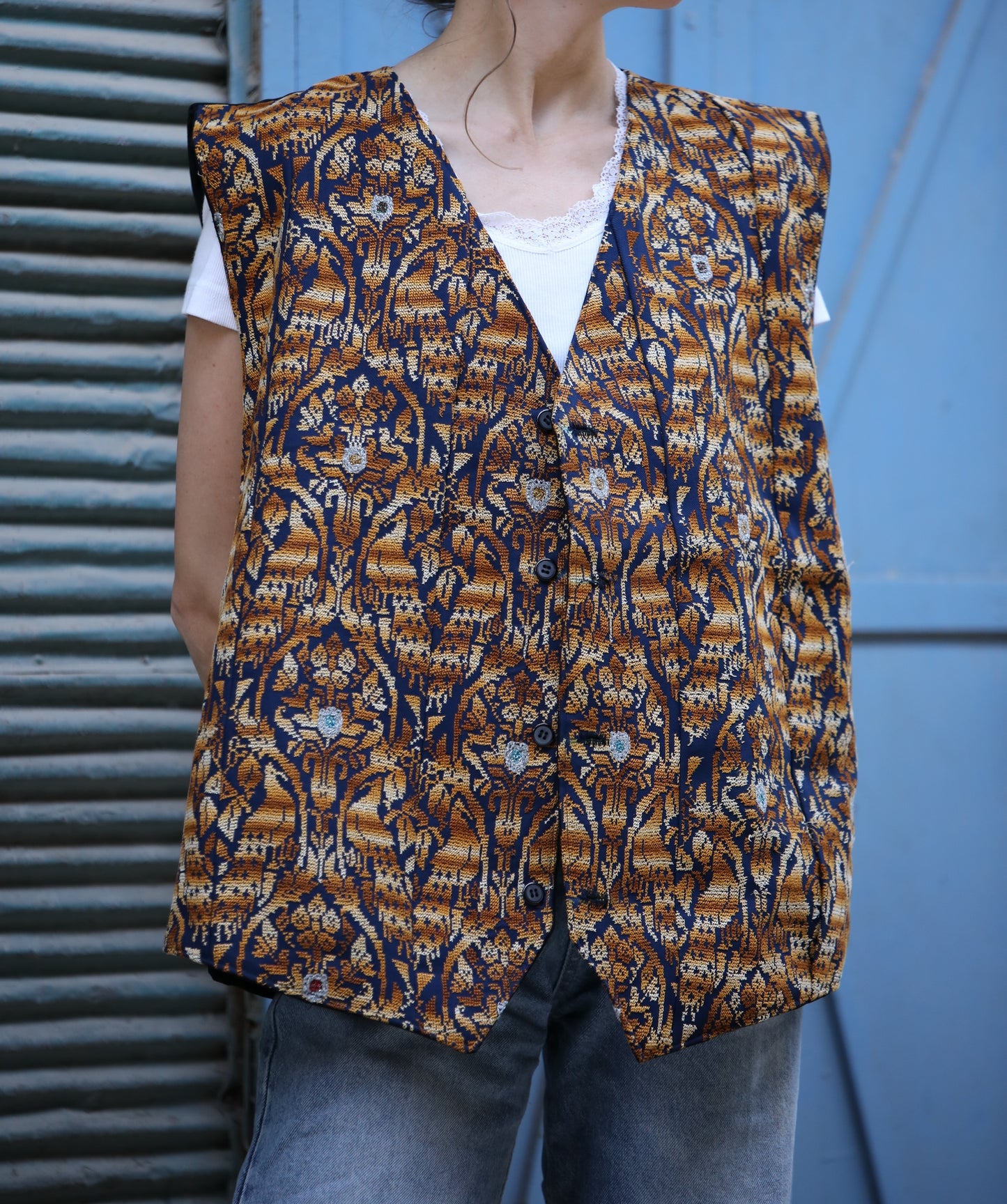 Vest with Palestinian Tatreez