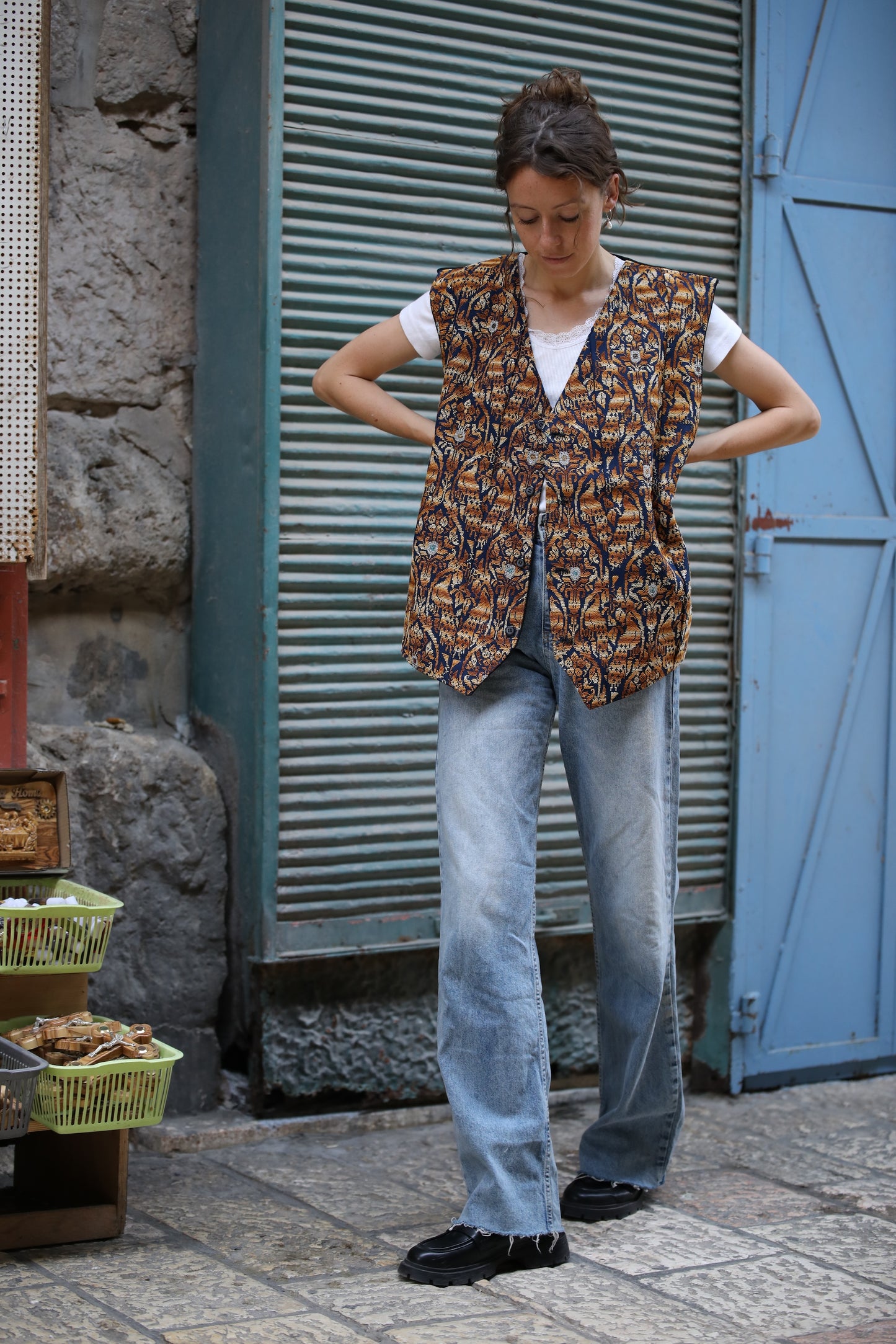 Vest with Palestinian Tatreez