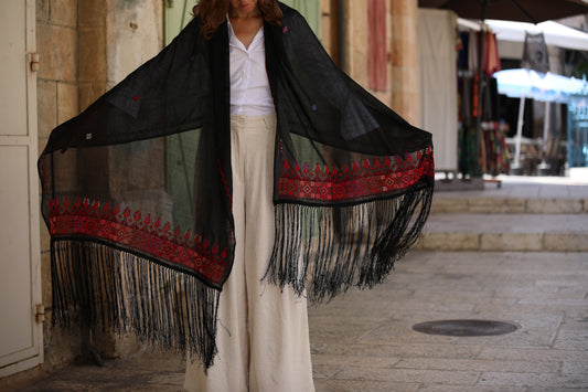 Palestinian Embroidered Shawl
