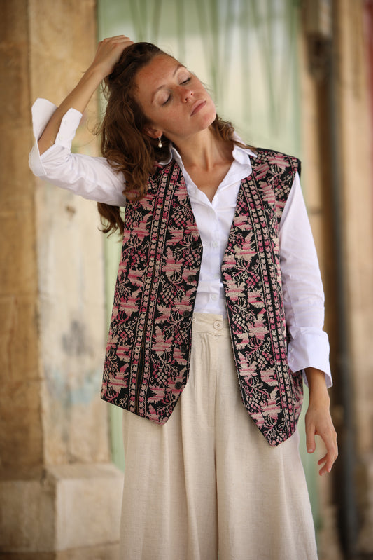 Vest with Palestinian Tatreez