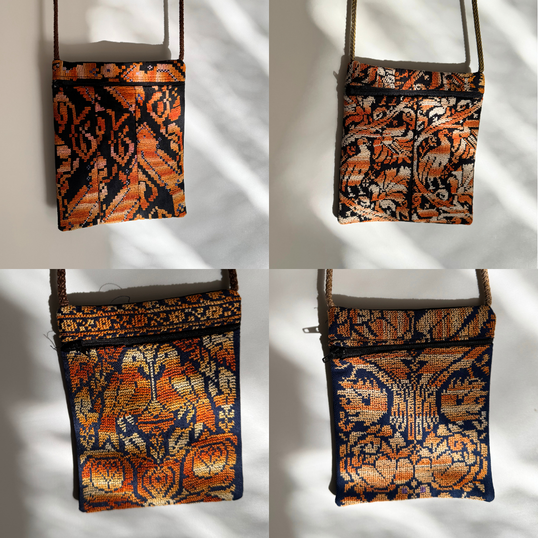 Bags with Orange Tatreez