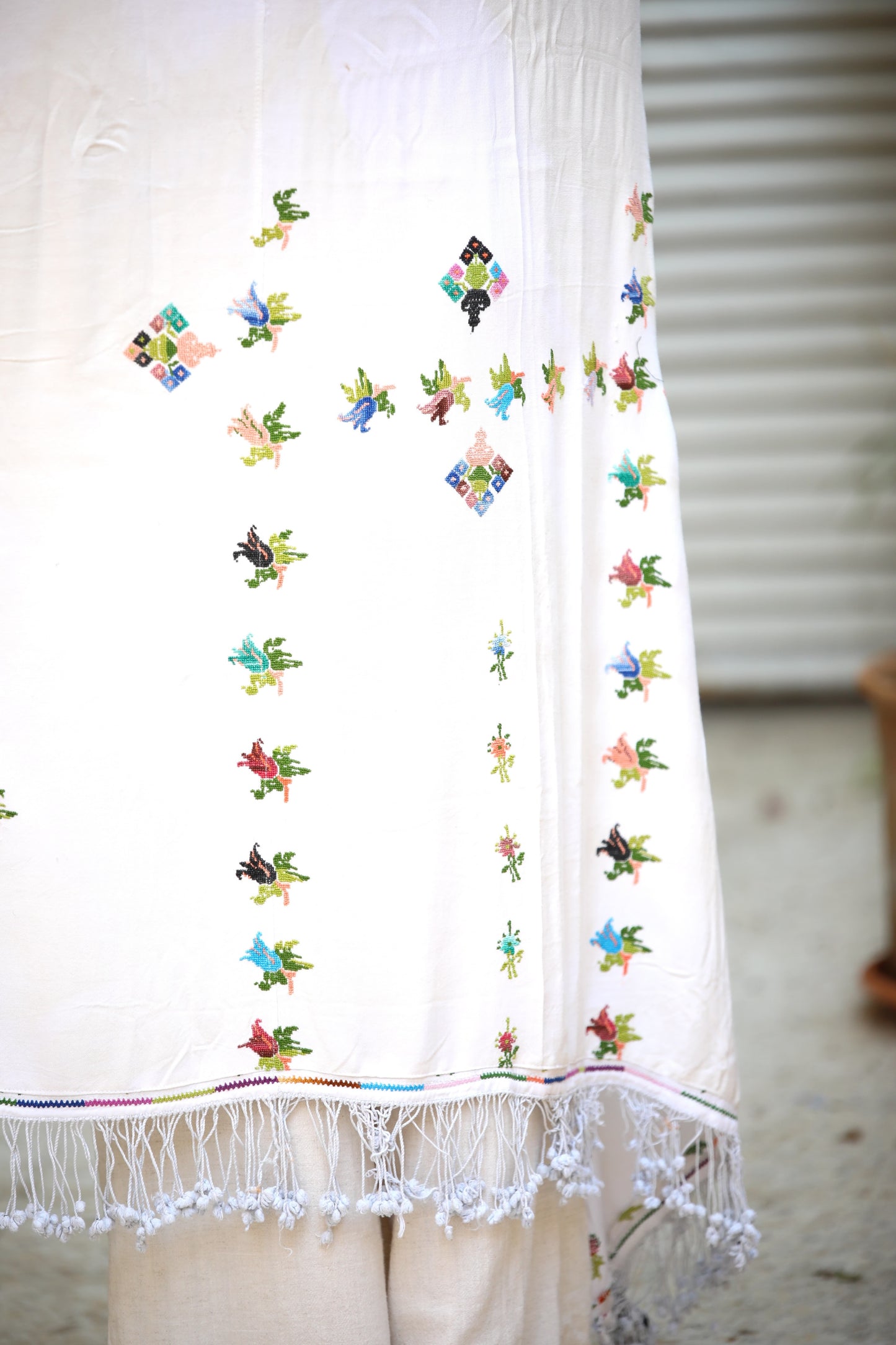 Palestinian Shawl with Tatreez