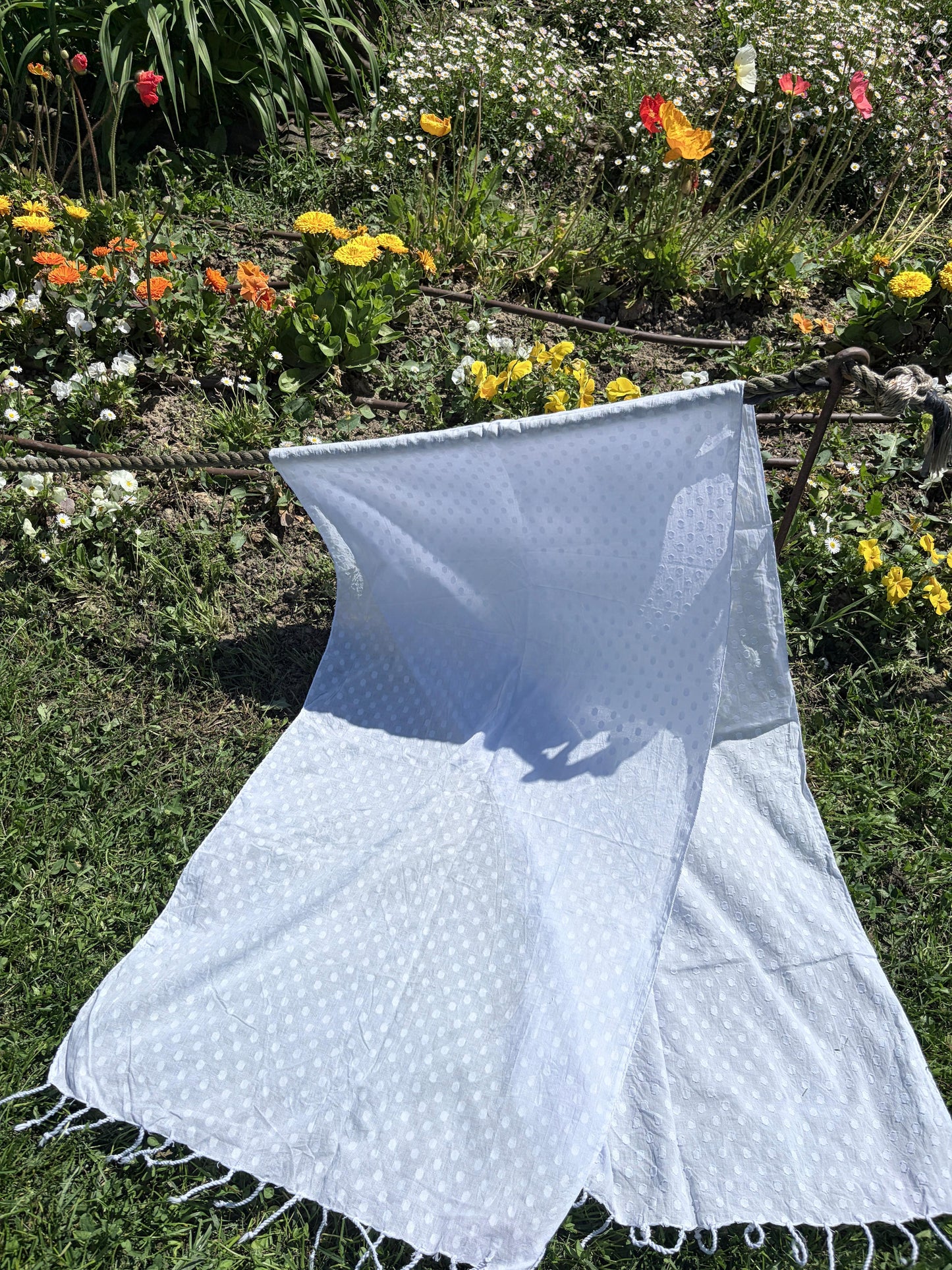 Naturally Dyed Indigo Scarf