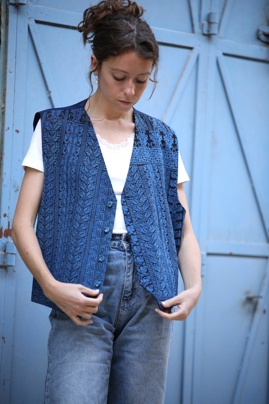 Vest with Palestinian Tatreez