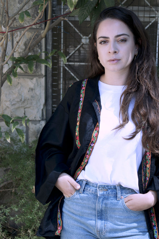 Blazer with Handmade Embroidery