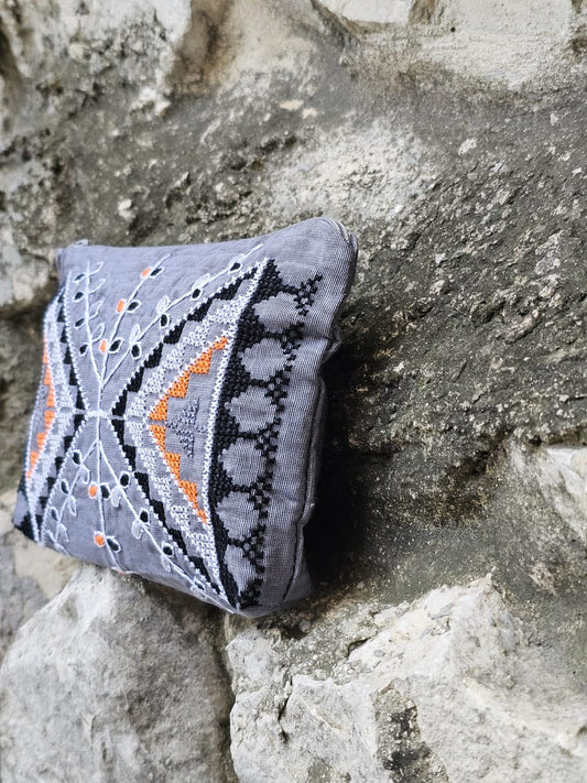 Hand-embroidered Tatreez Pouch