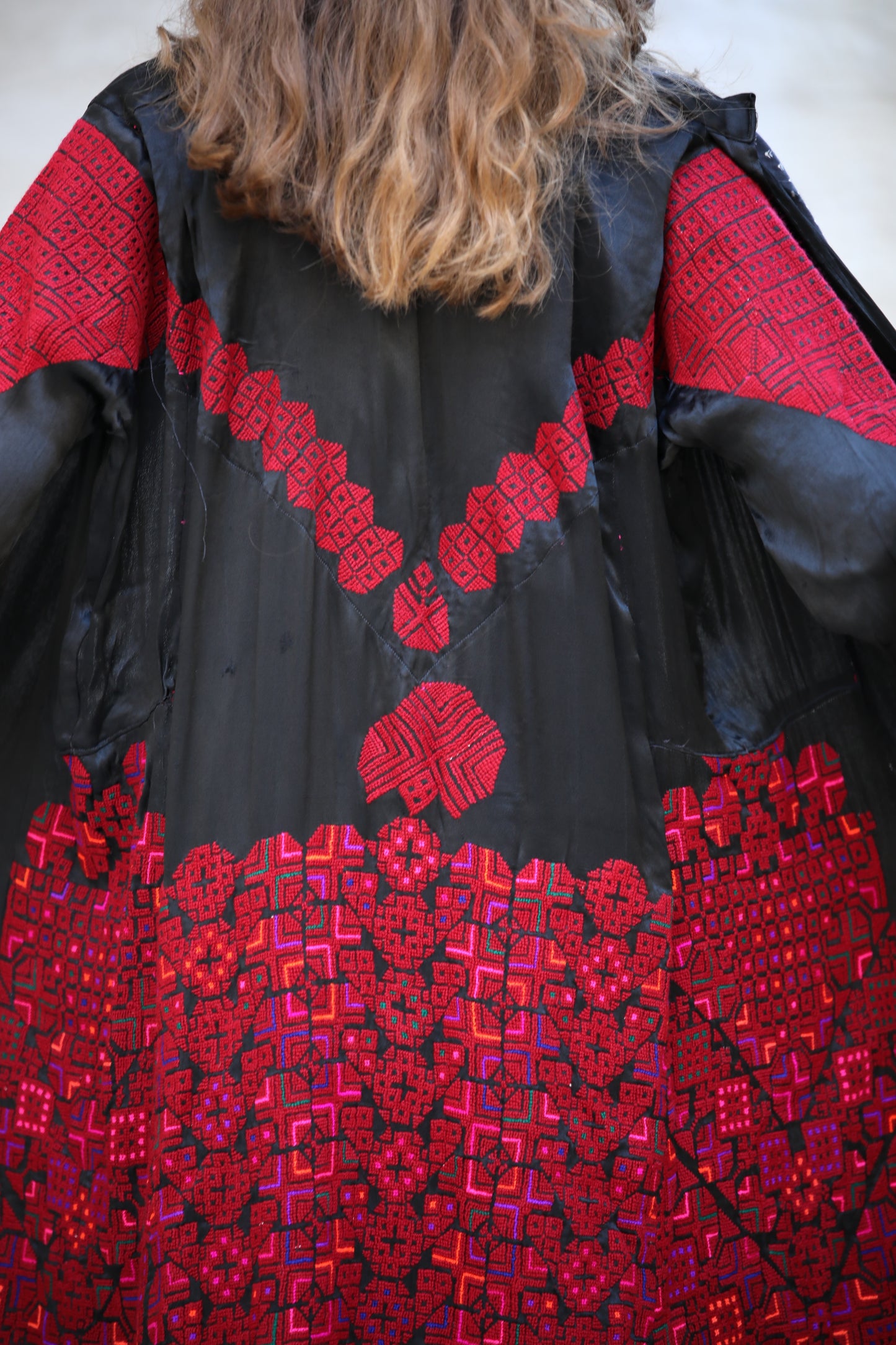 Hand-Embroidered Vintage Robe from Syria