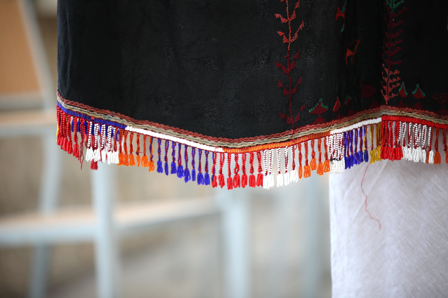 Palestinian Embroidered Bedouin Shawl