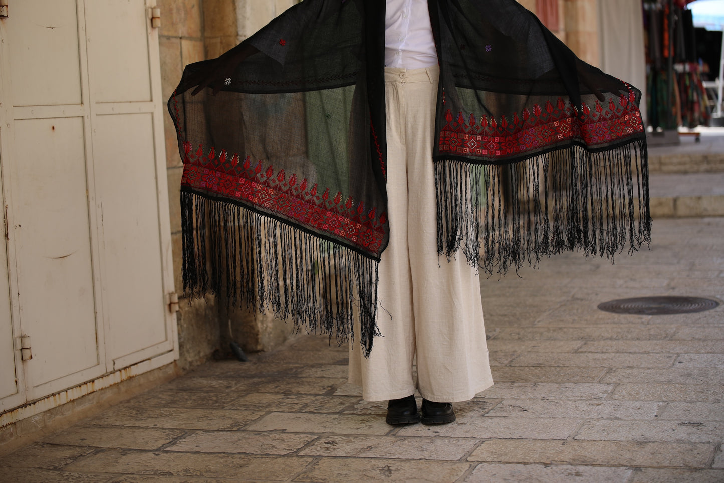 Palestinian Embroidered Shawl
