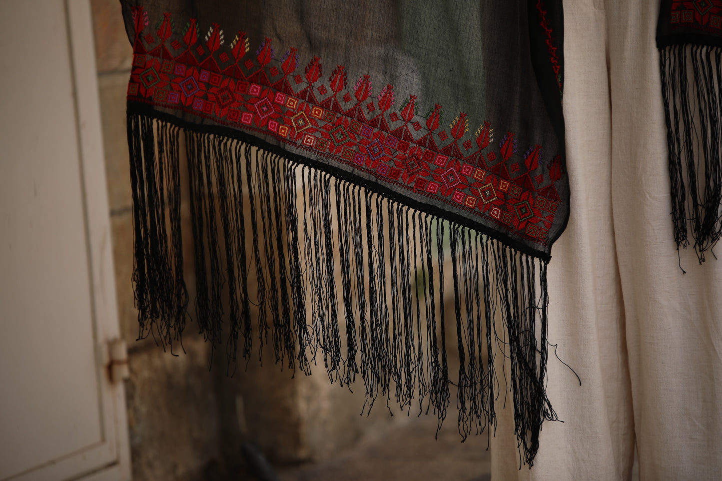 Palestinian Embroidered Shawl