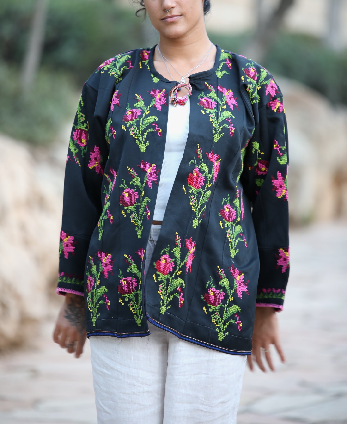 Blazer with Palestinian Tatreez