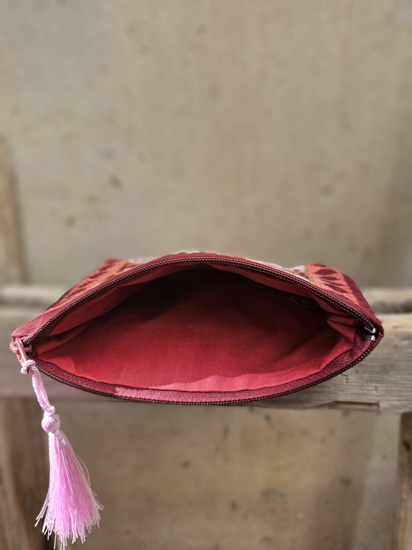 Hand-embroidered Tatreez Pouch