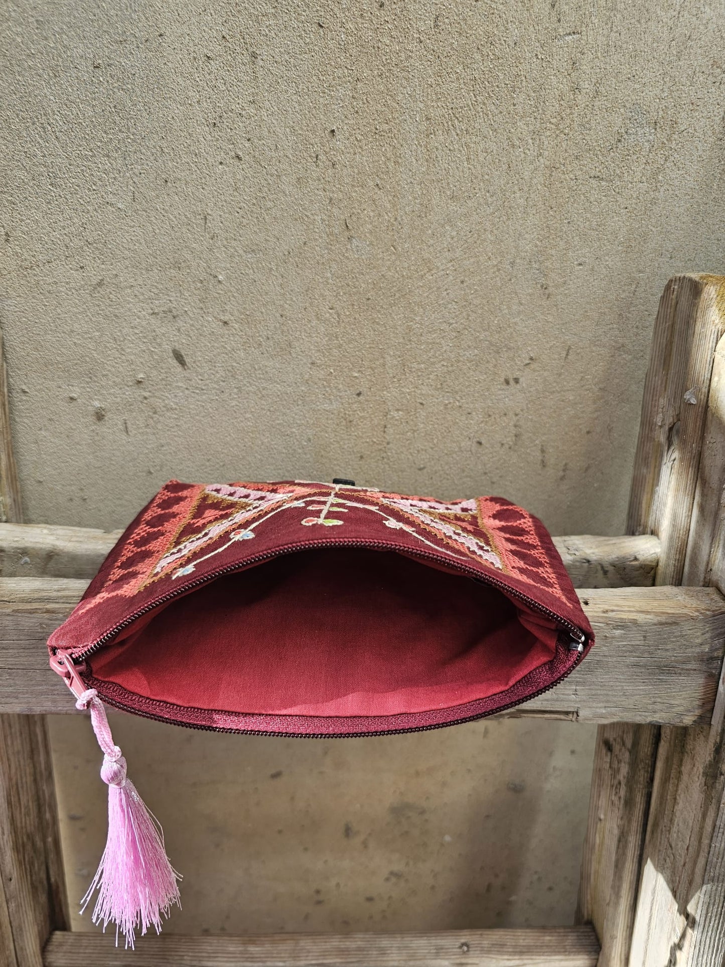 Hand-embroidered Tatreez Pouch