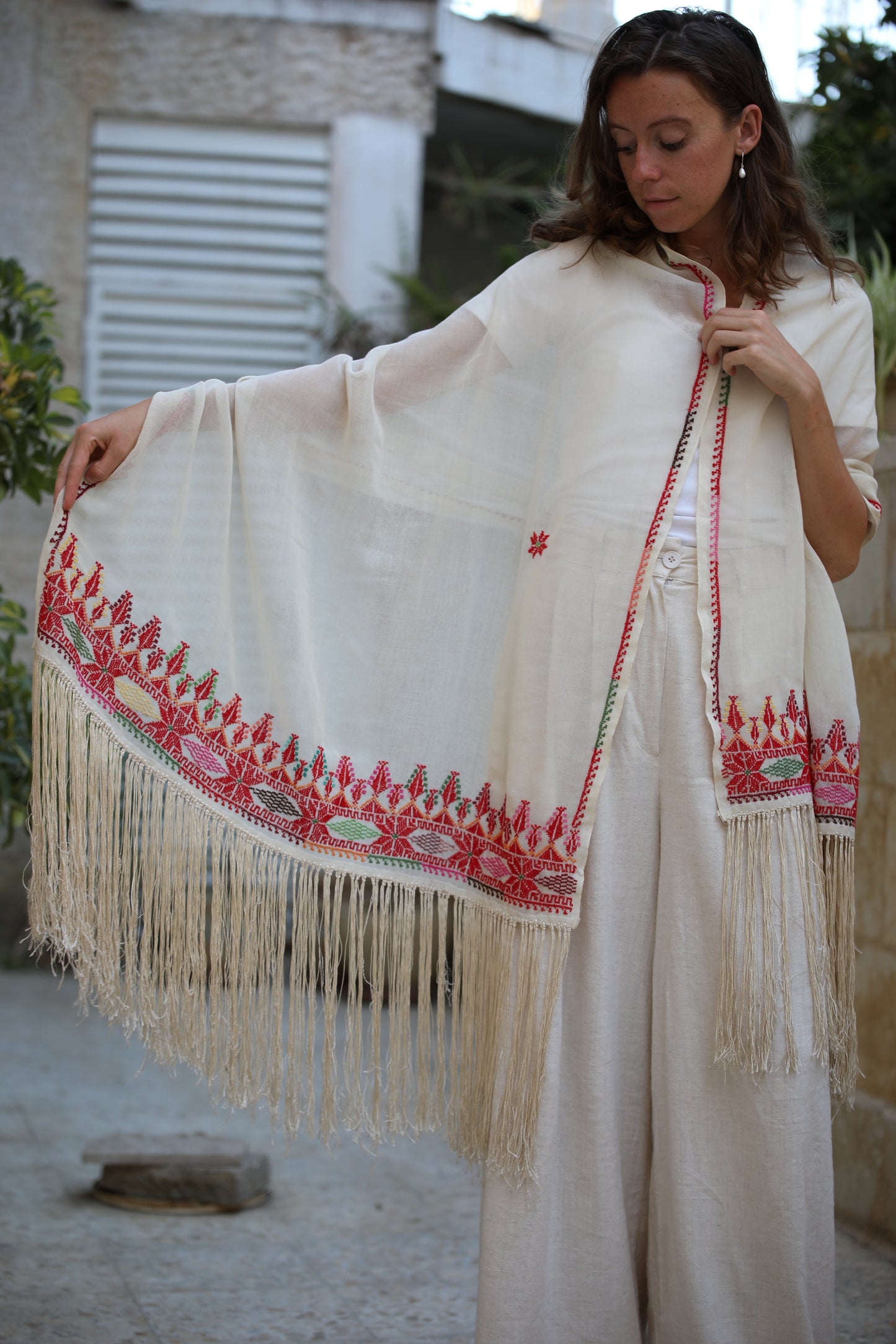 Palestinian Embroidered Shawl