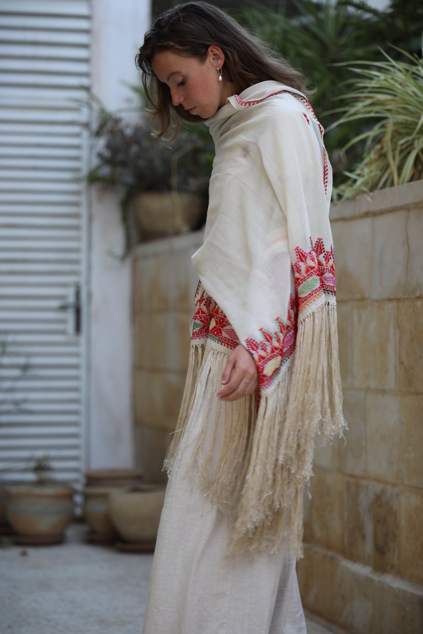 Palestinian Embroidered Shawl