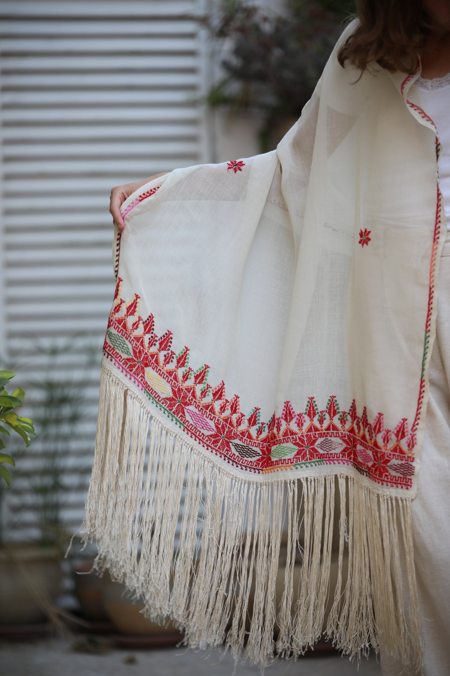 Palestinian Embroidered Shawl