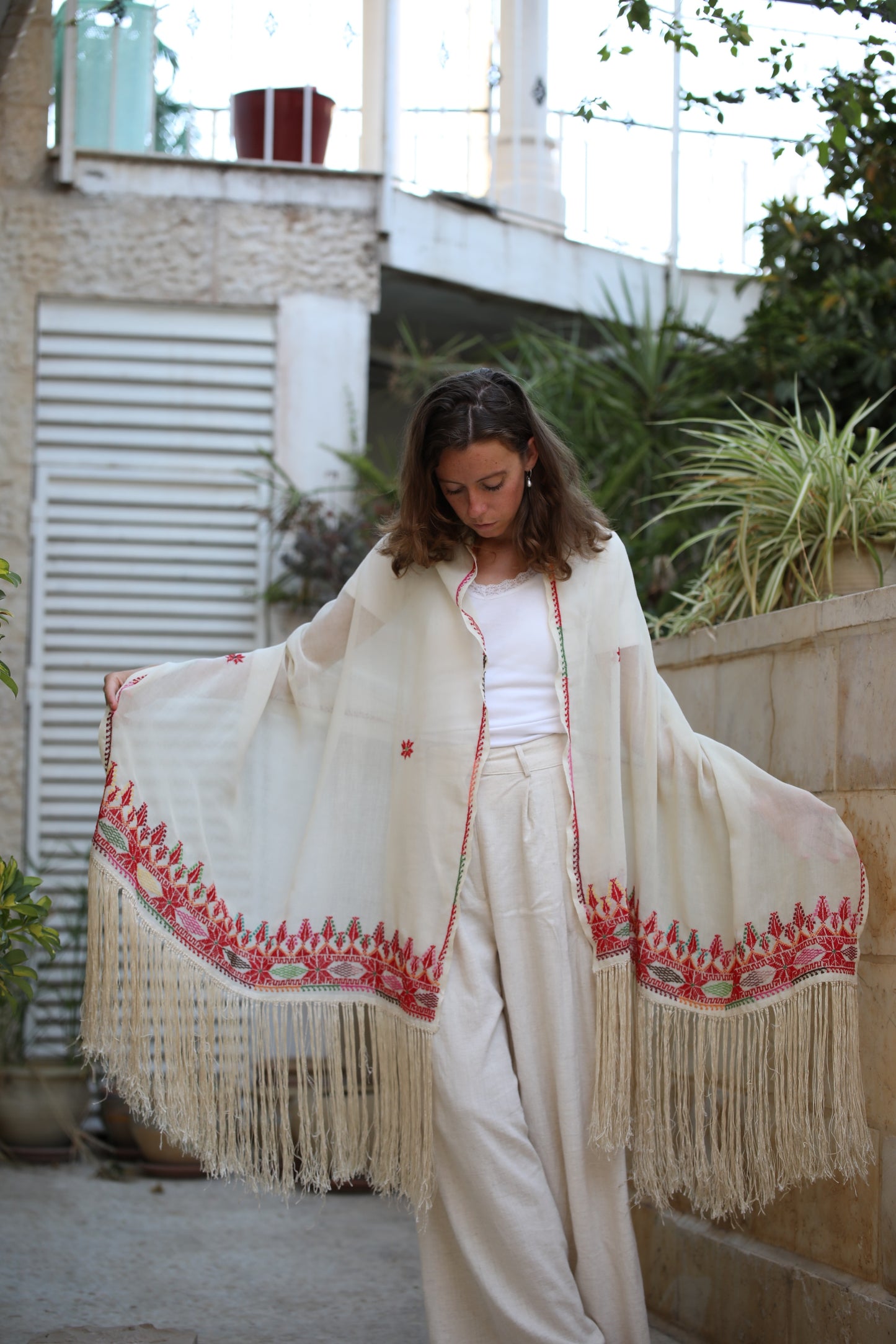 Palestinian Embroidered Shawl