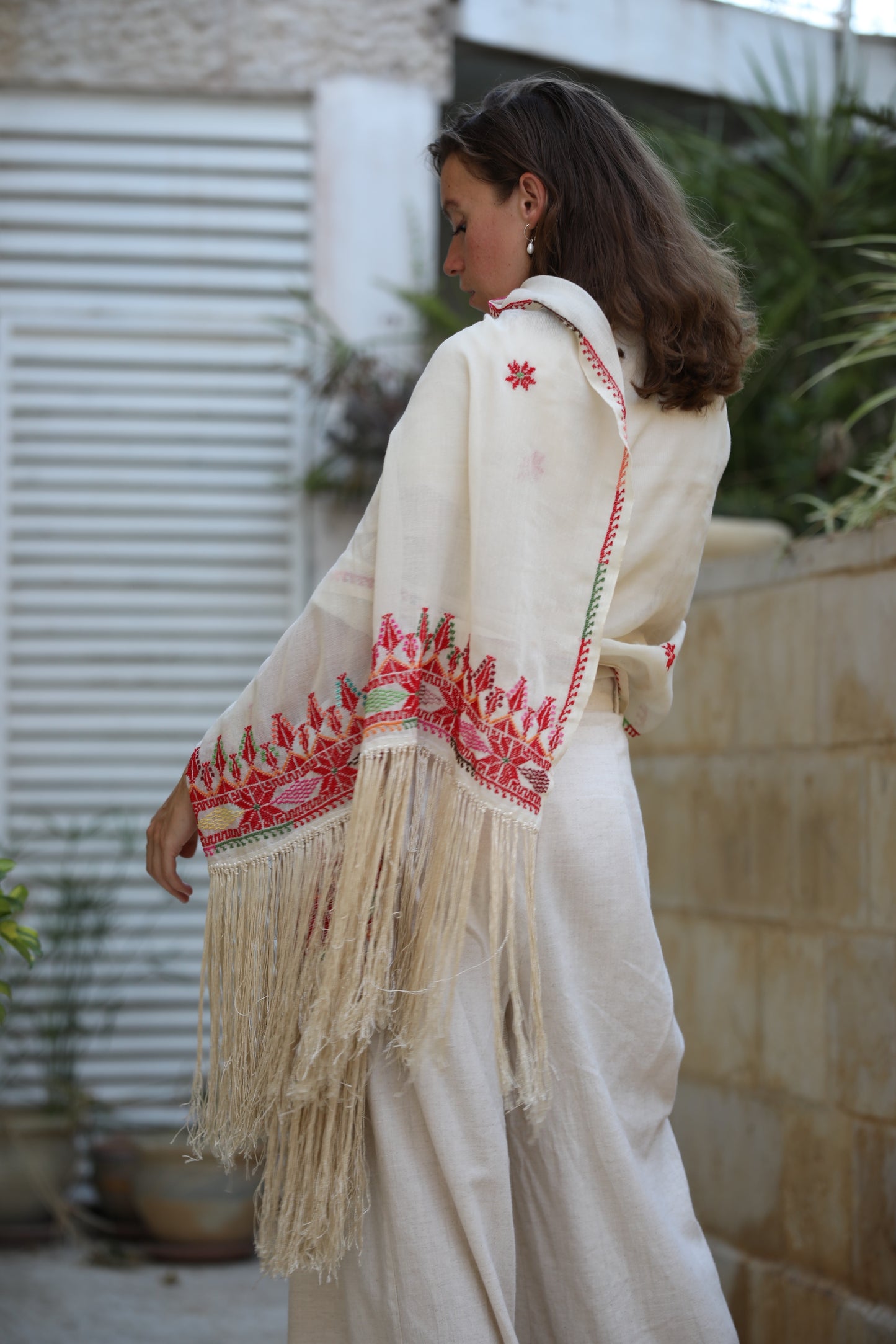 Palestinian Embroidered Shawl