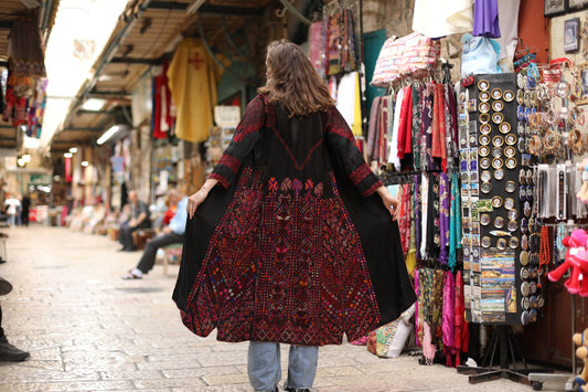 Hand-Embroidered Vintage Robe from Syria  | 1940s