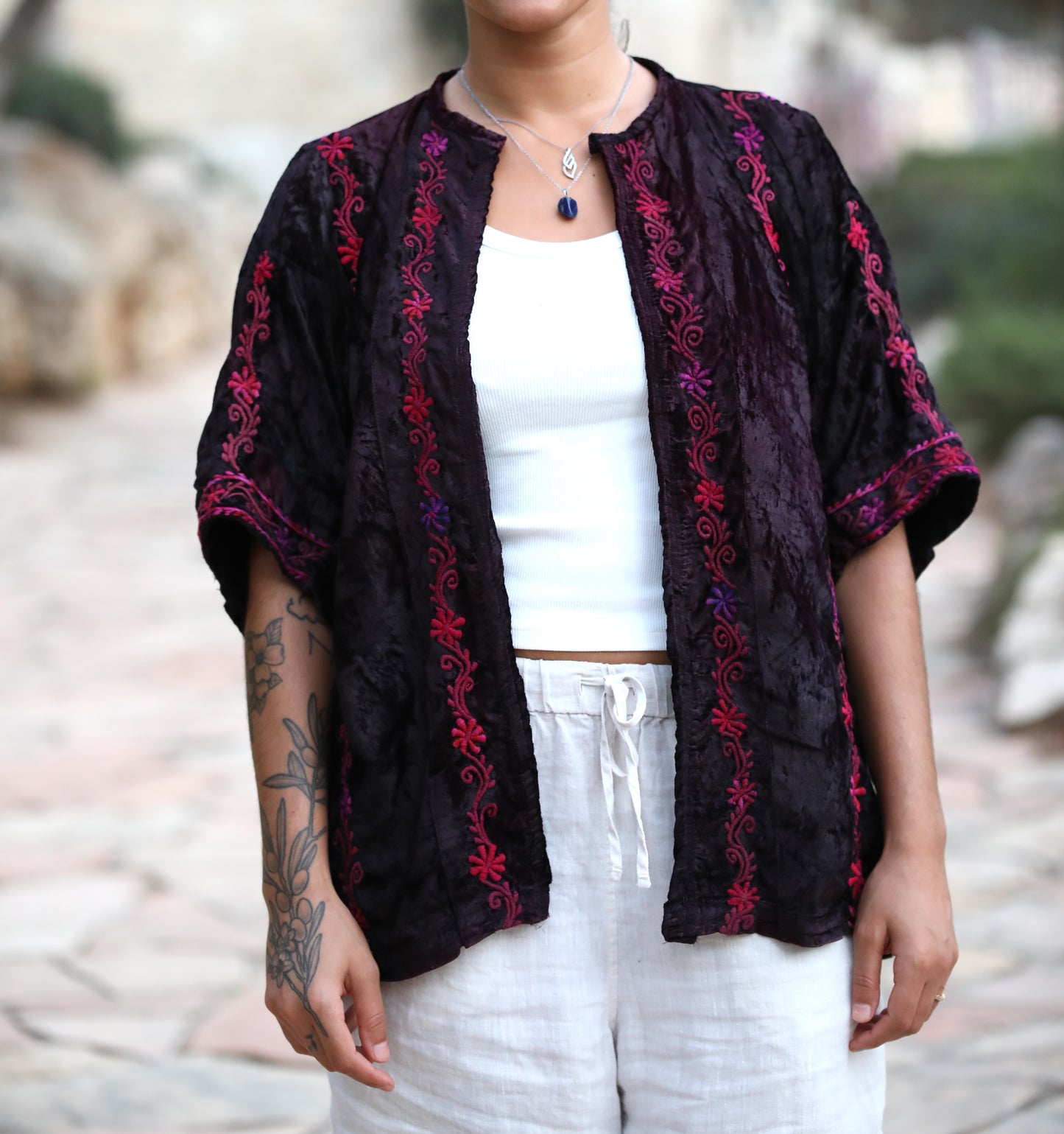 Velvet Palestinian Blazer