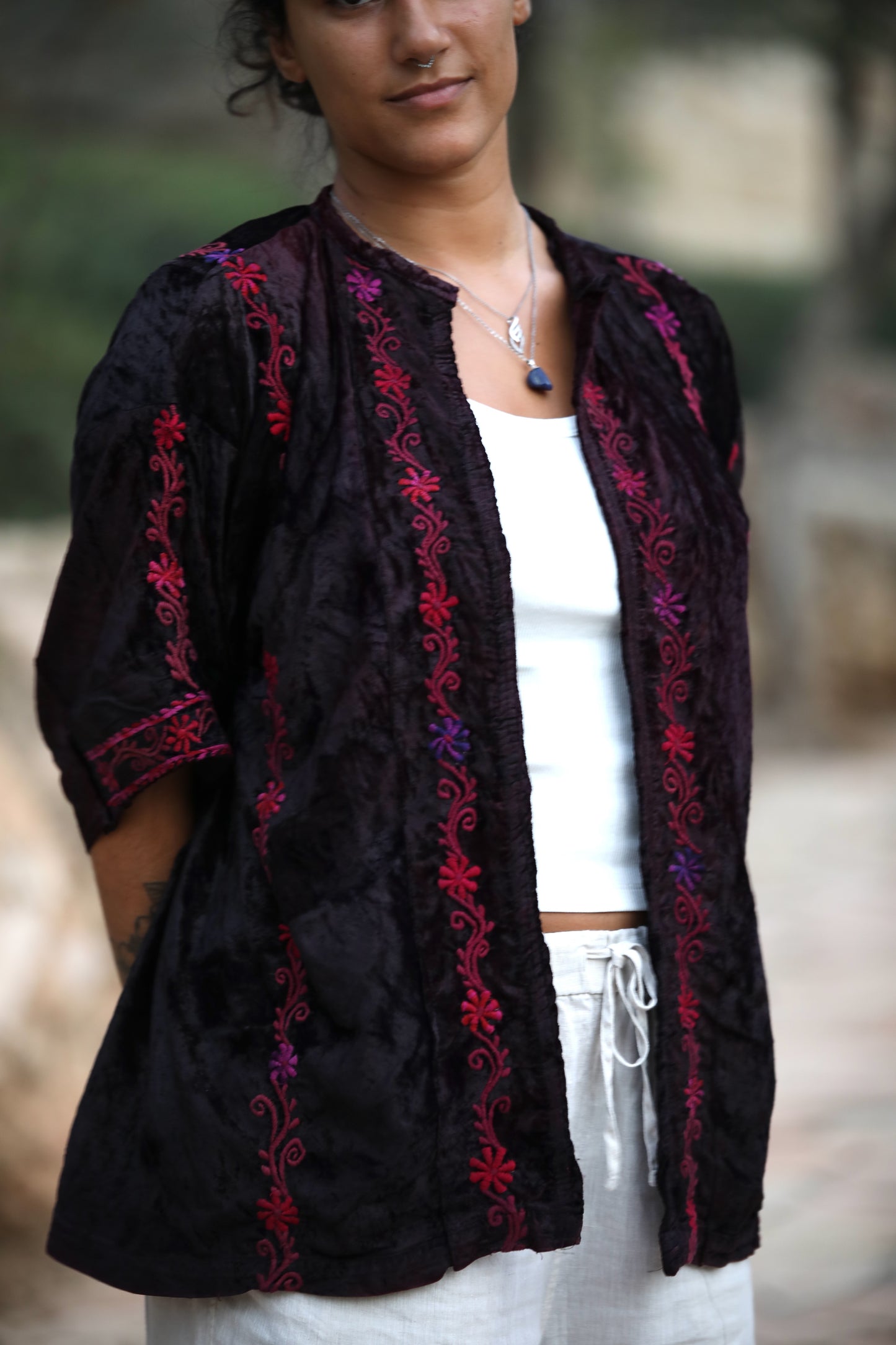 Velvet Palestinian Blazer