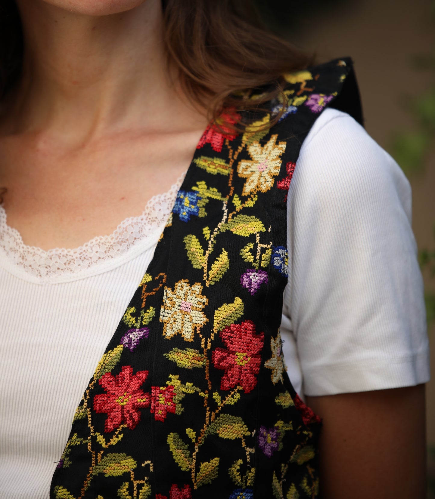 Vest with Palestinian Tatreez