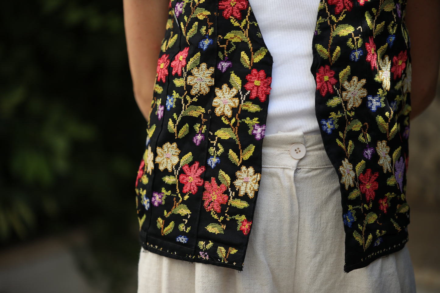 Vest with Palestinian Tatreez