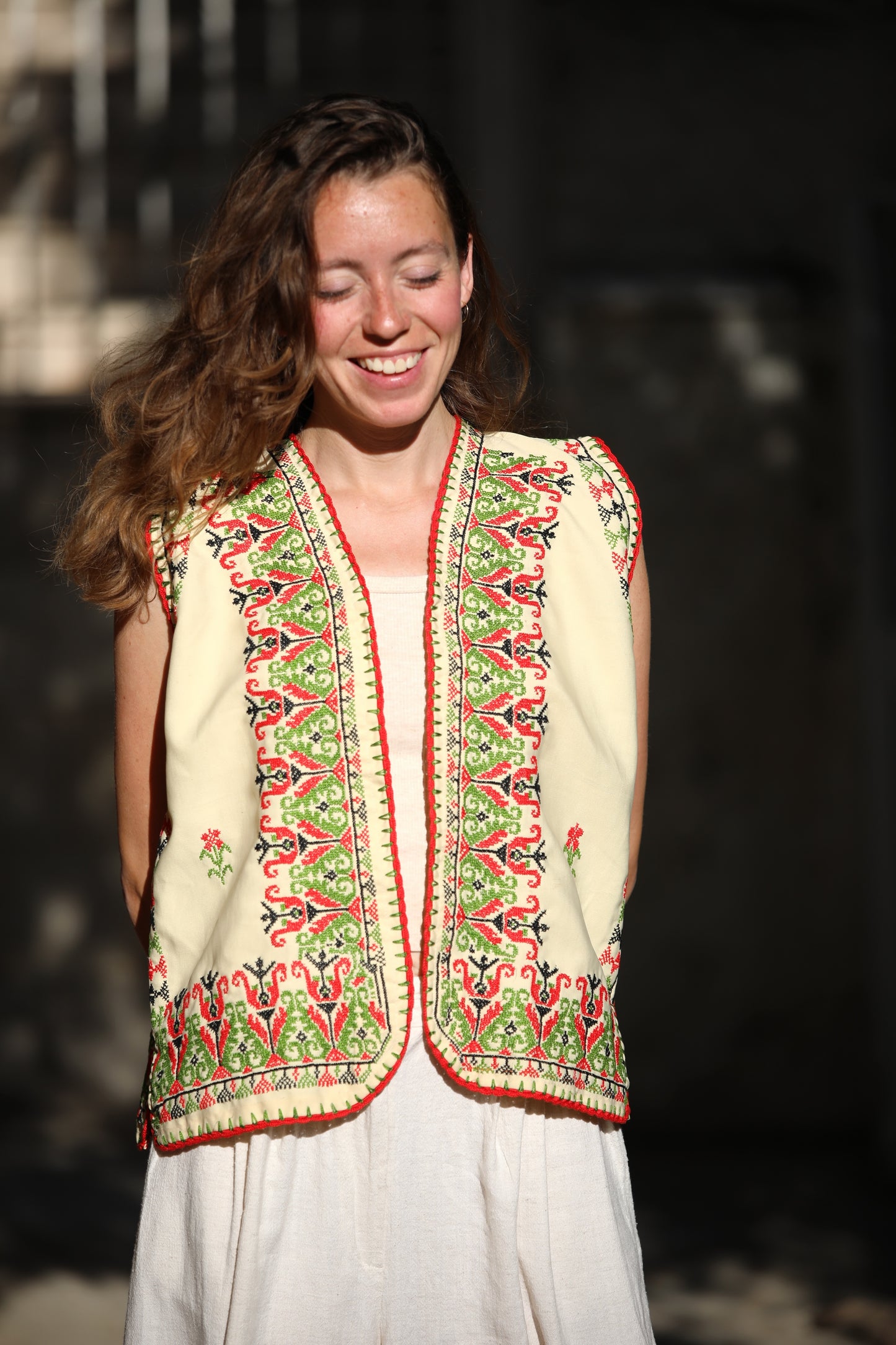 Vest with Palestinian Tatreez