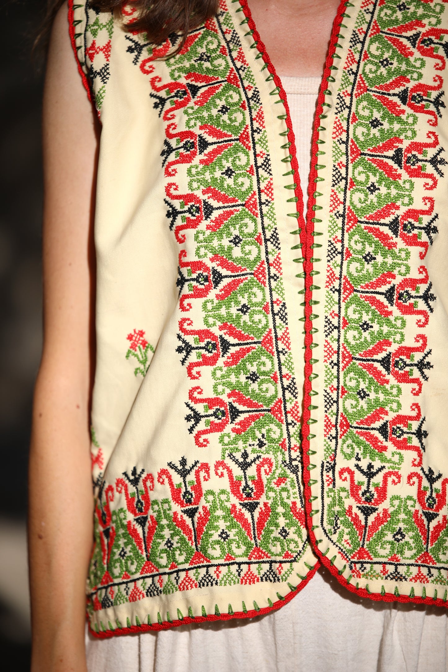 Vest with Palestinian Tatreez