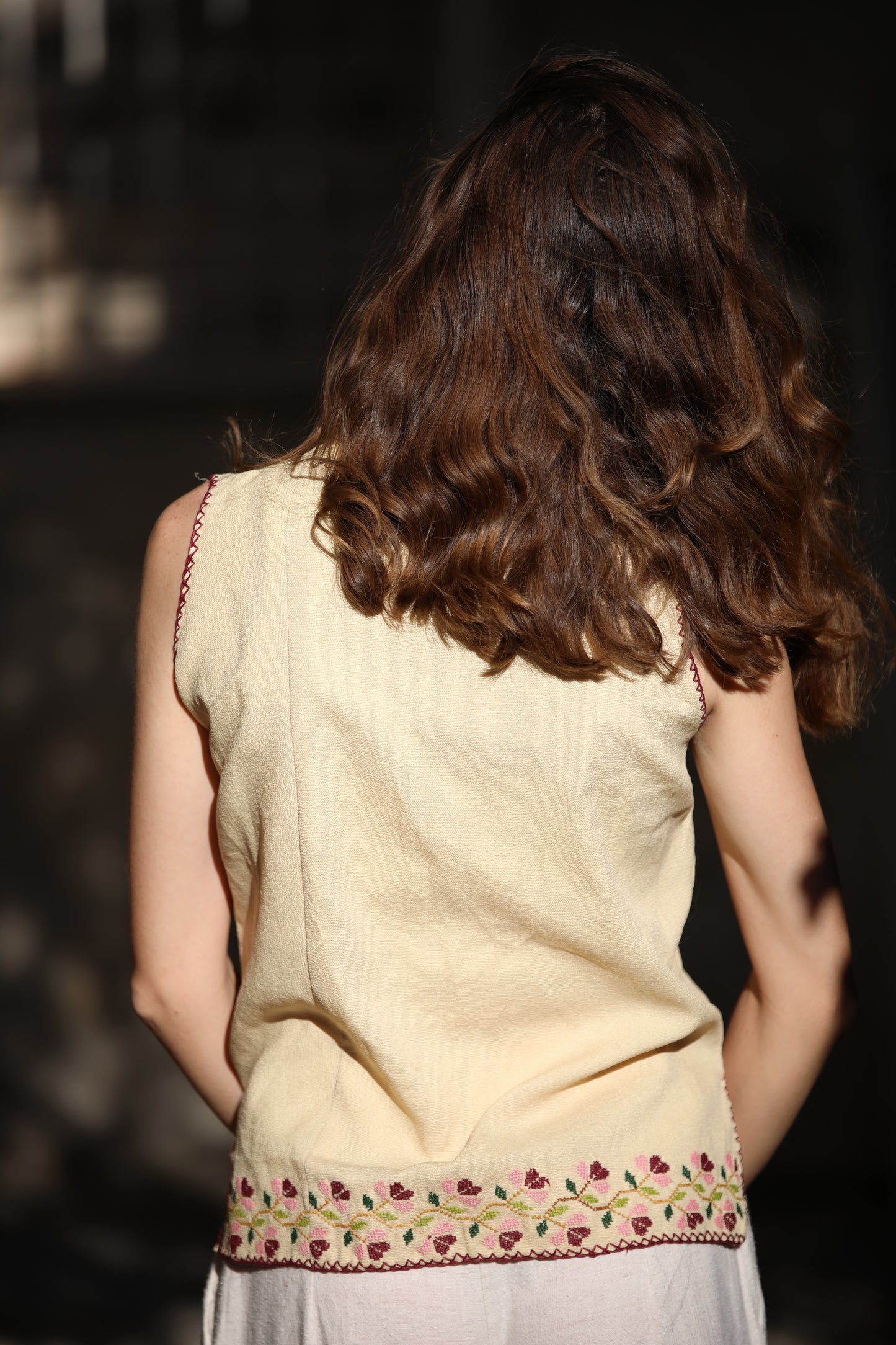 Vest with Palestinian Tatreez