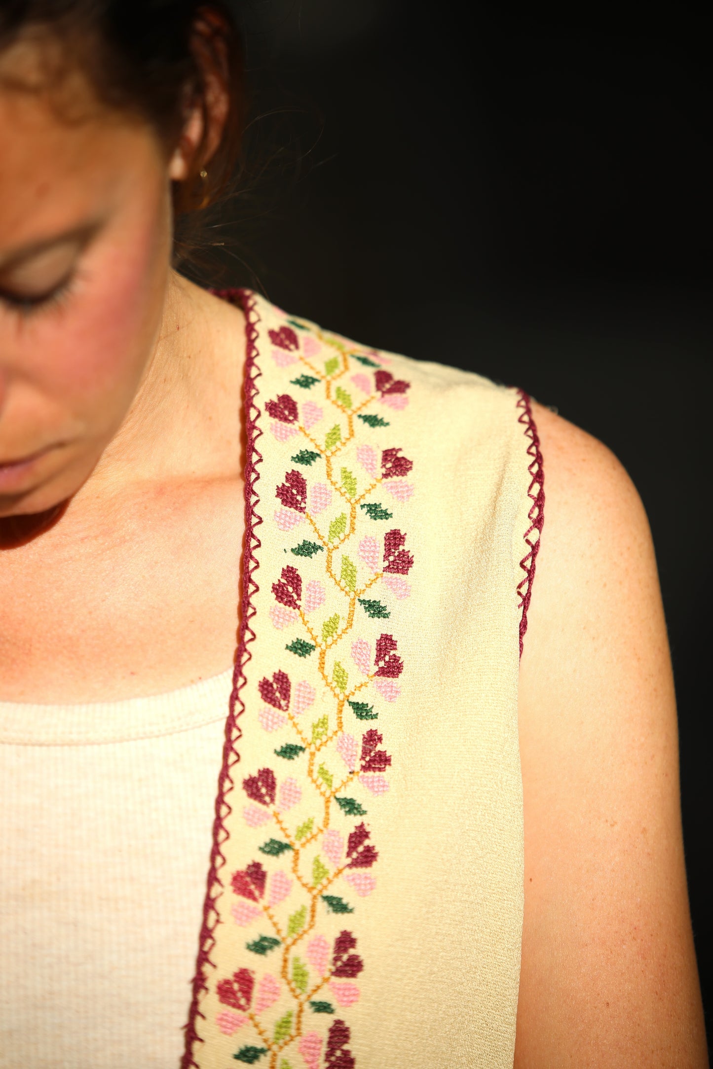 Vest with Palestinian Tatreez