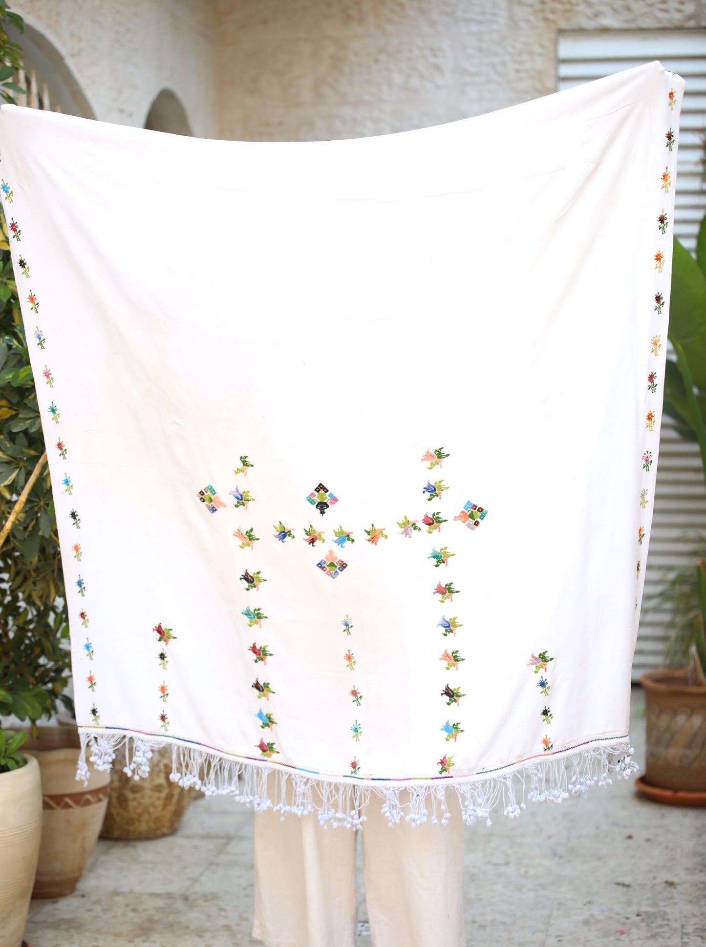 Palestinian Shawl with Tatreez