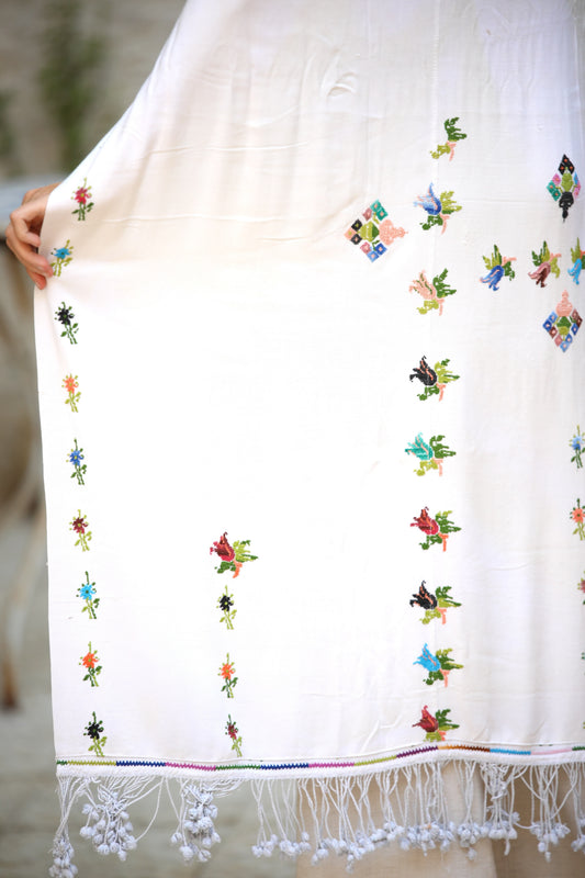Palestinian Shawl with Tatreez
